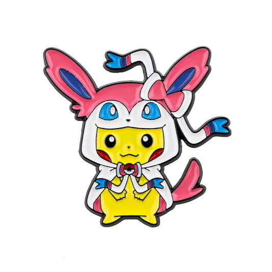 Sylveon Puncho Pikachu Enamel Pin